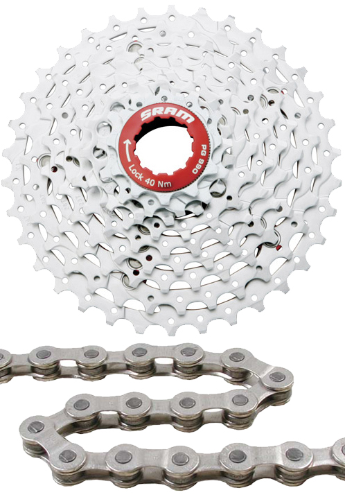 PG 991/PC 990 9-delt kjede/kassettpakke - SRAM | Oslo Sportslager